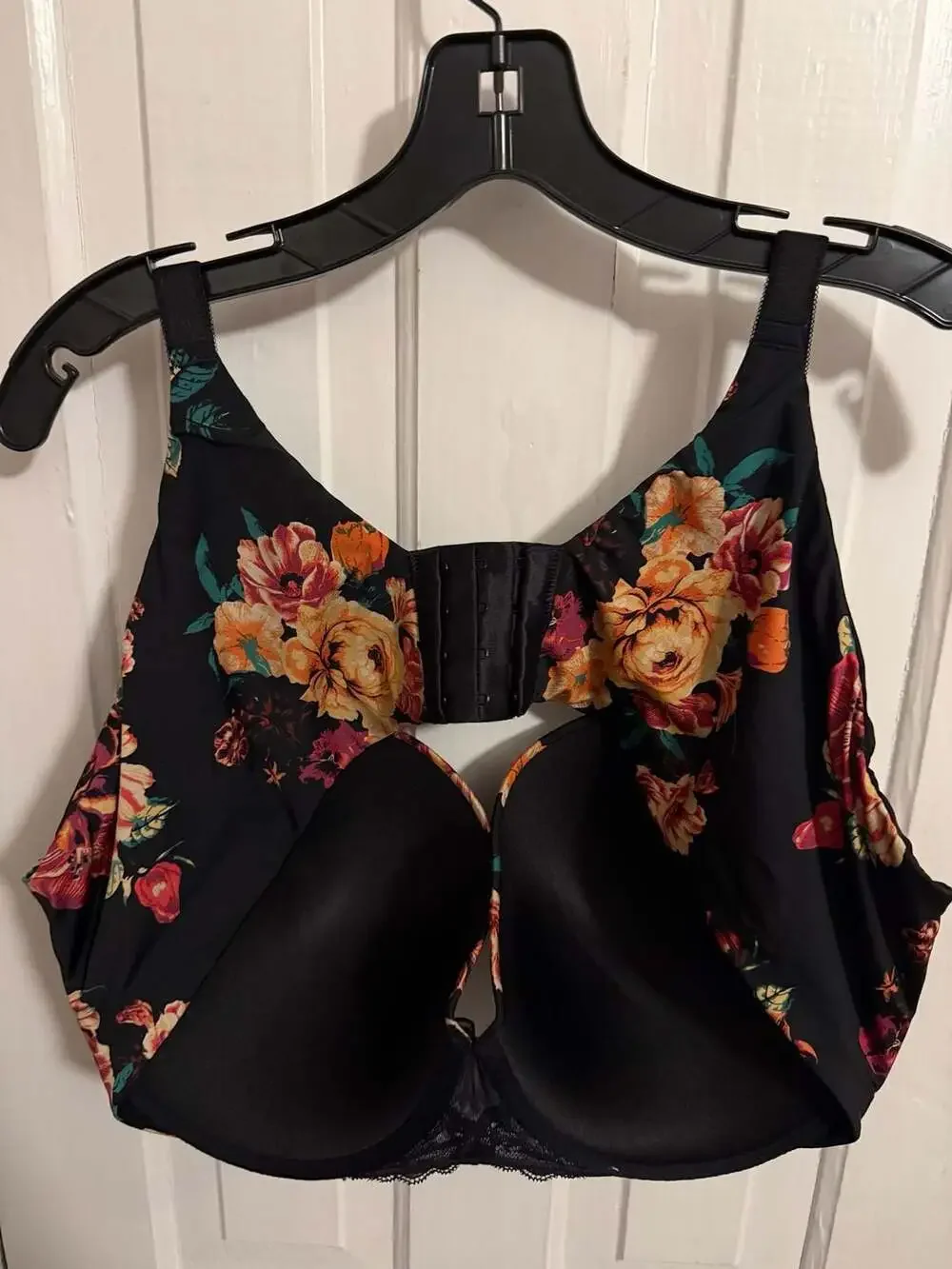 Torrid Curve Black Floral Perfect Coverage Push-Up Bra 44D
